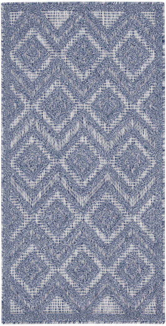 Nourison Versatile 2' x 4' Denim Blue Modern Rug