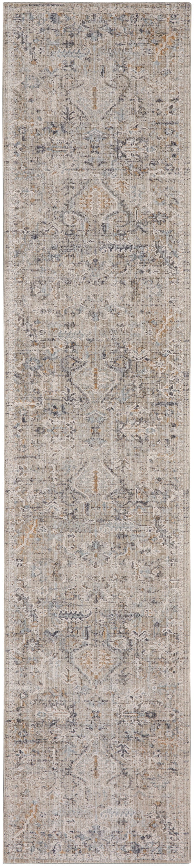 Nourison Lynx 2'3" x 10' Ivory Taupe Vintage Indoor Rug