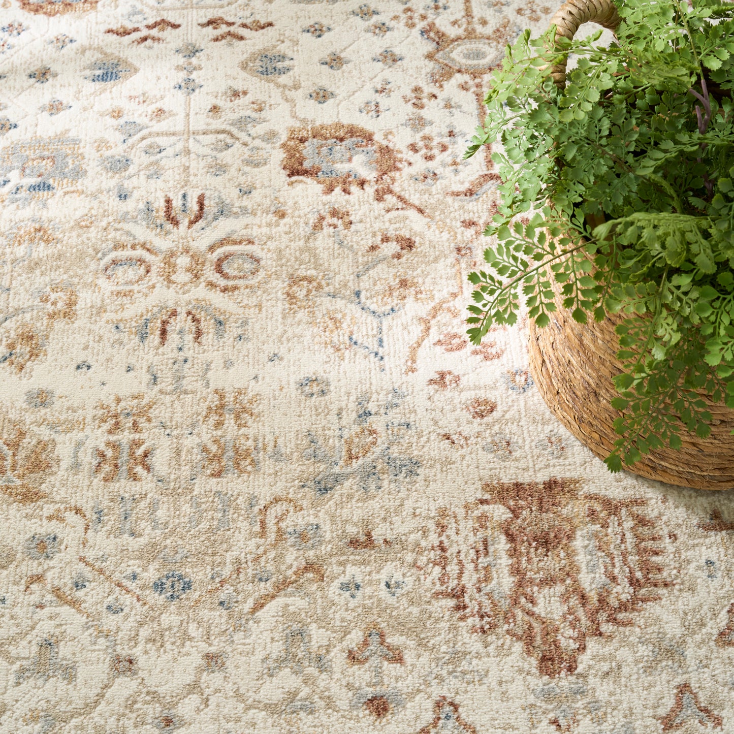 Nourison Pardis 7'10" x 9'10" Ivory Rust Vintage Indoor Rug
