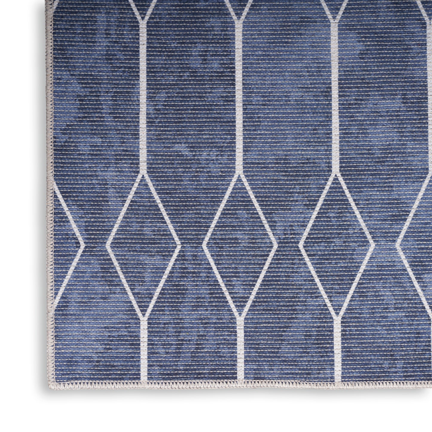Nicole Curtis Machine Washable Series 1 4' x 6' Navy Modern Indoor Rug