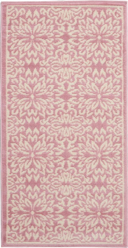 Nourison Jubilant 2' x 4' Ivory Pink Farmhouse Indoor Rug