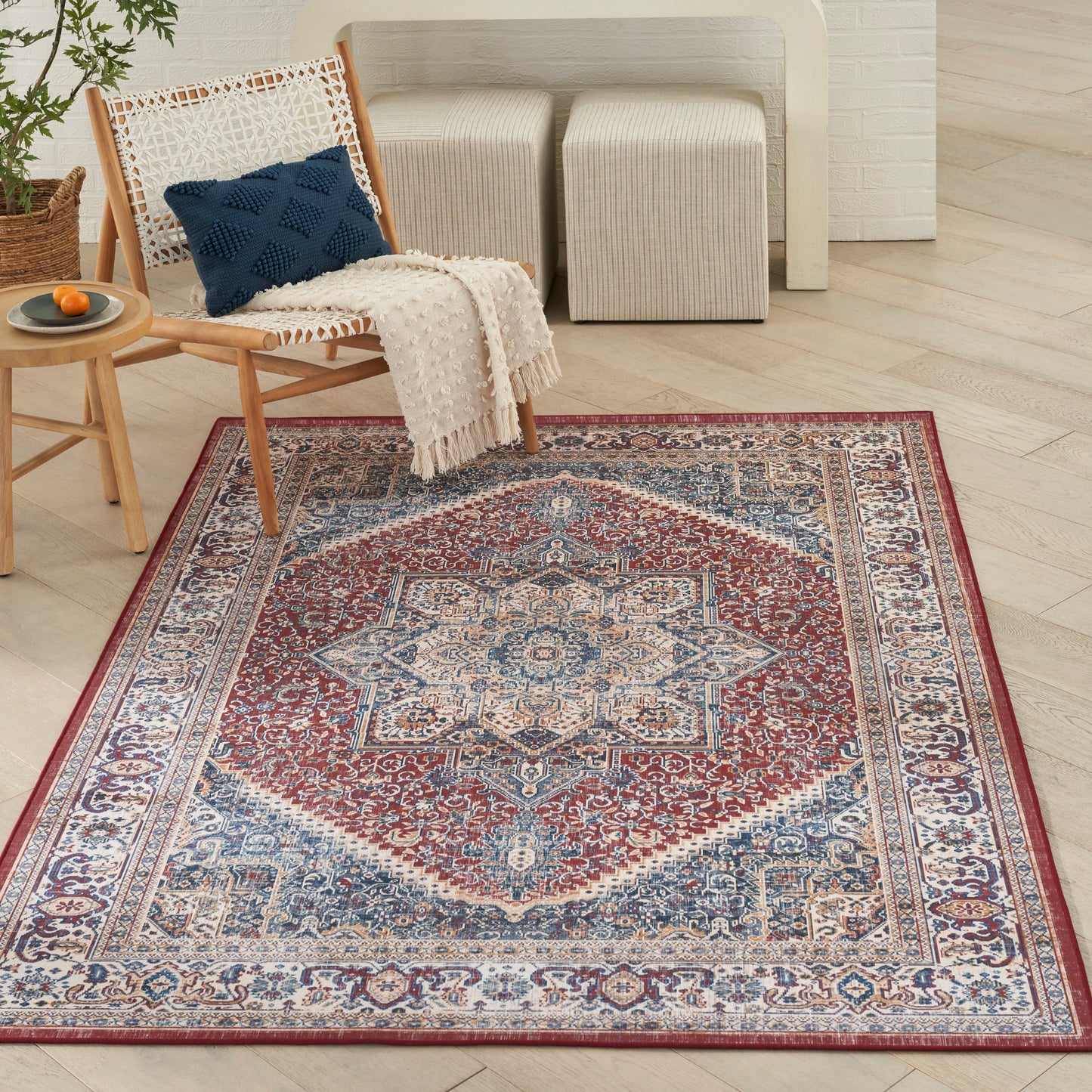 Nourison Vintage Home 6' x 9' Red Blue Bohemian Indoor Rug