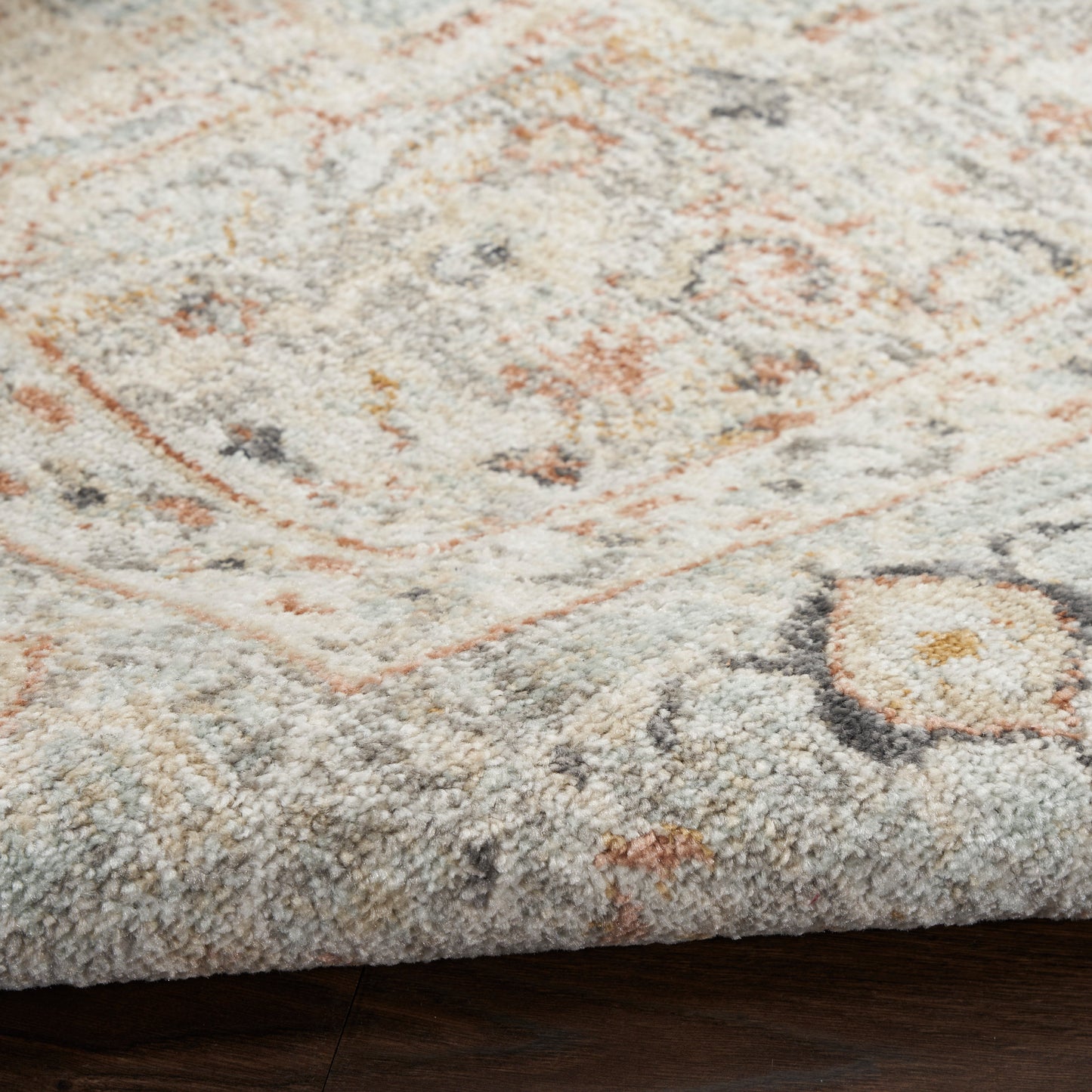 Nourison Oushak Home 5'5" x 7'3" Light Grey Vintage Indoor Rug
