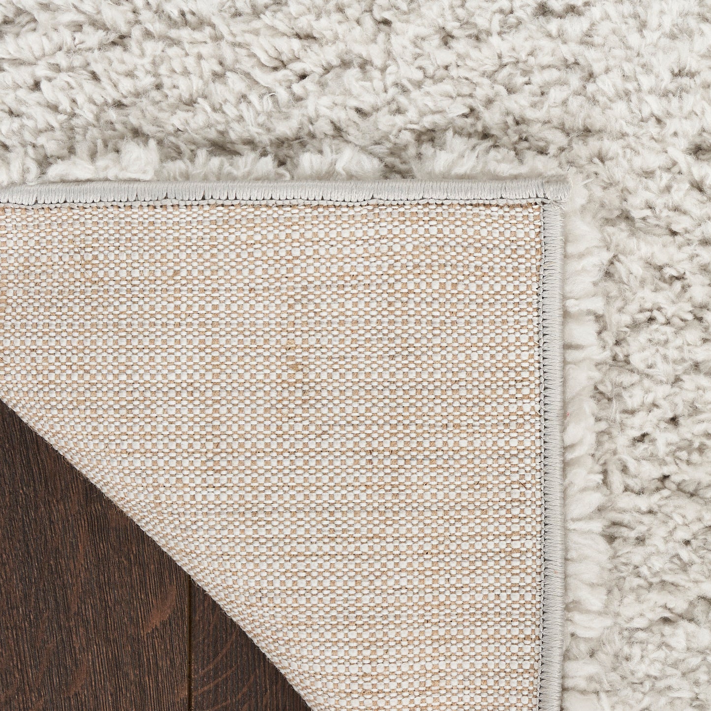 Nourison Modern Shag 5'3" x 7' Silver Modern Indoor Rug