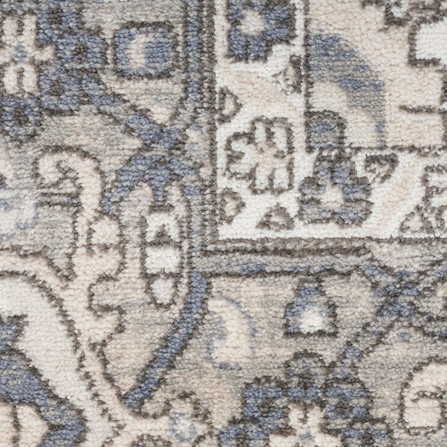 Nourison Quarry 5'3" x 7'3" Ivory Blue Vintage Indoor Rug