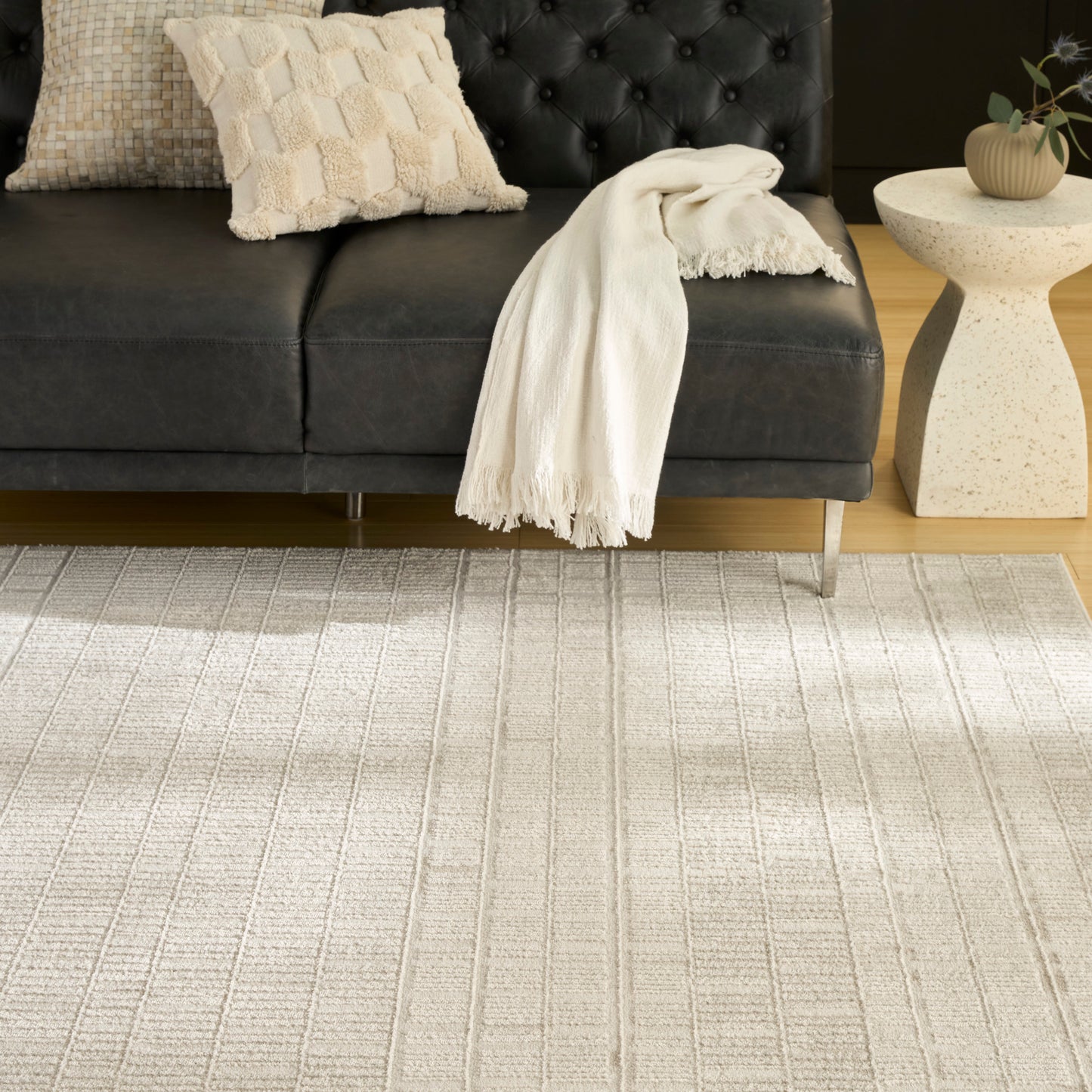 Nourison Nordic 5' x 7' Ivory Modern Indoor Rug