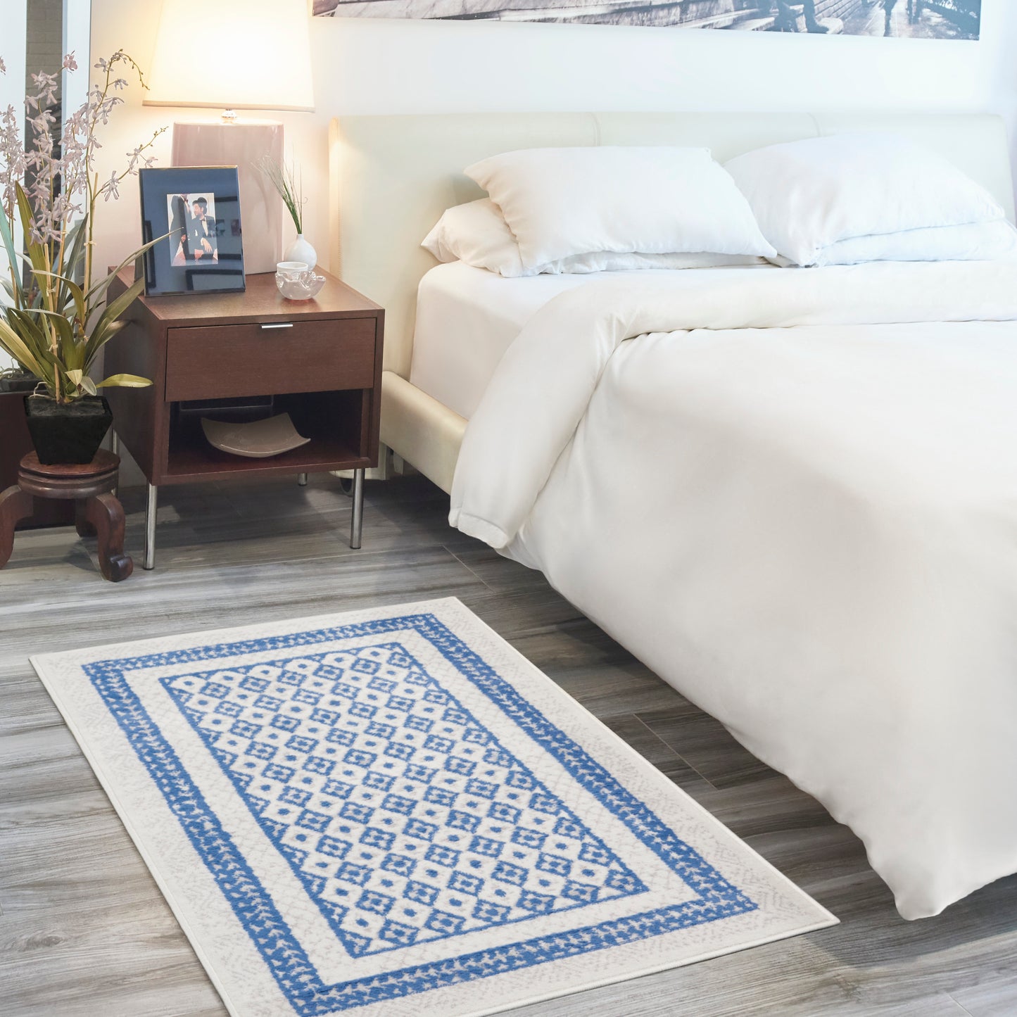 Nourison Whimsicle 3' x 5' Ivory Blue Farmhouse Indoor Rug