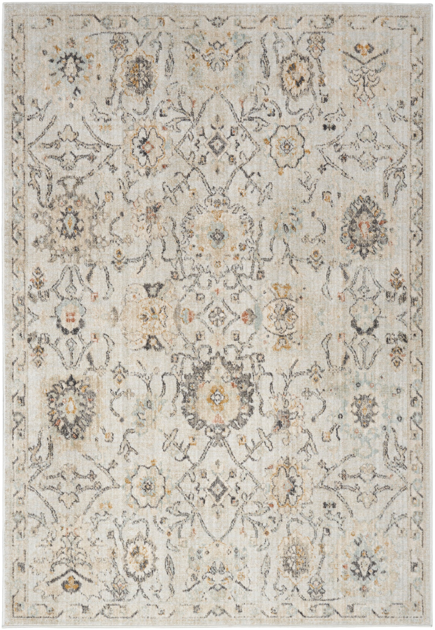 Nourison Oushak Home 6' x 9' Grey Vintage Indoor Rug
