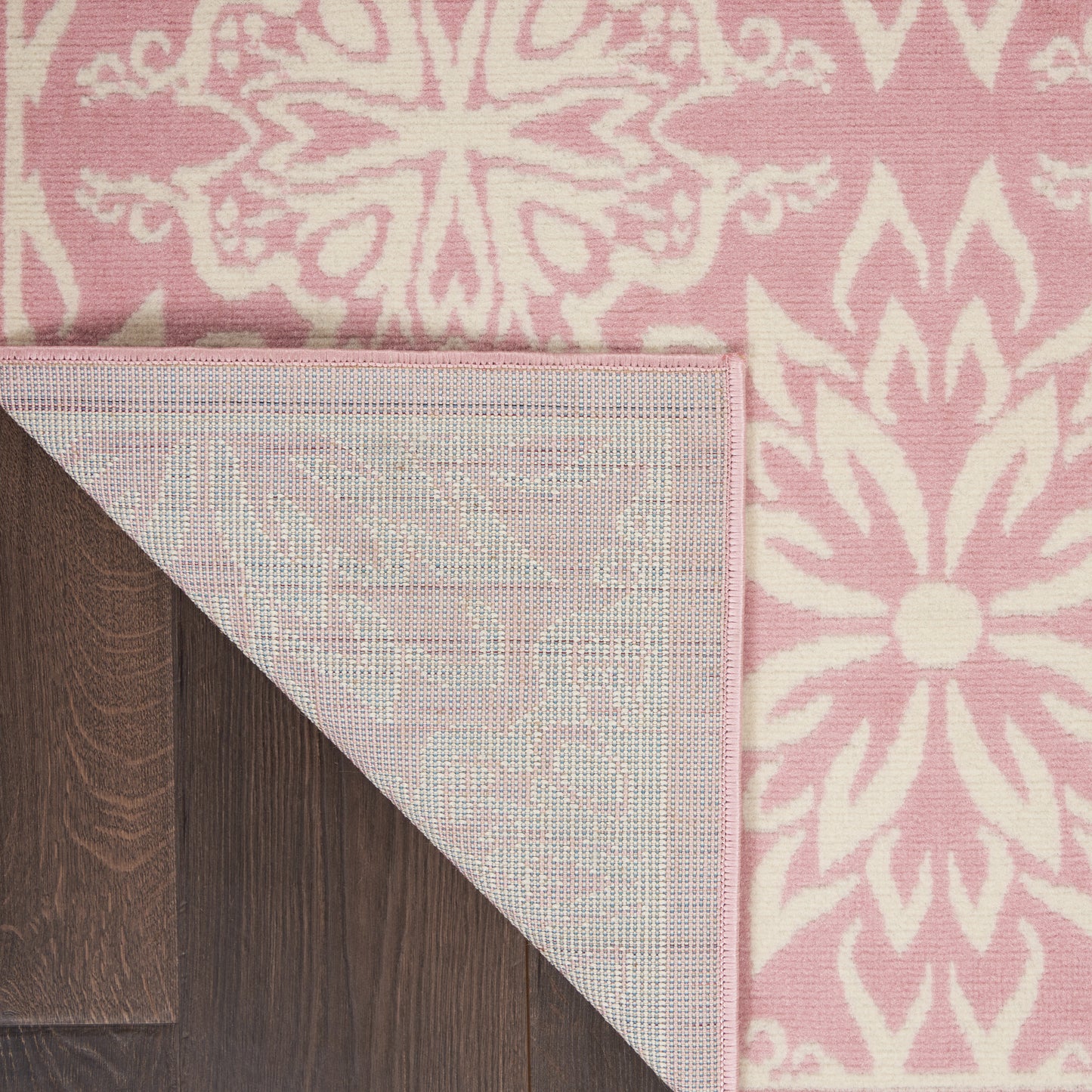 Nourison Jubilant 3' x 5' Ivory Pink Farmhouse Indoor Rug