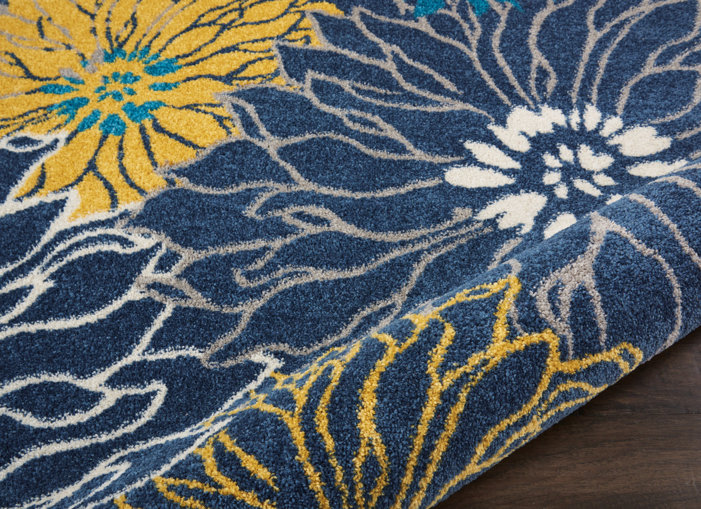 Nourison Passion 2'2" x 10' Blue Contemporary Indoor Rug