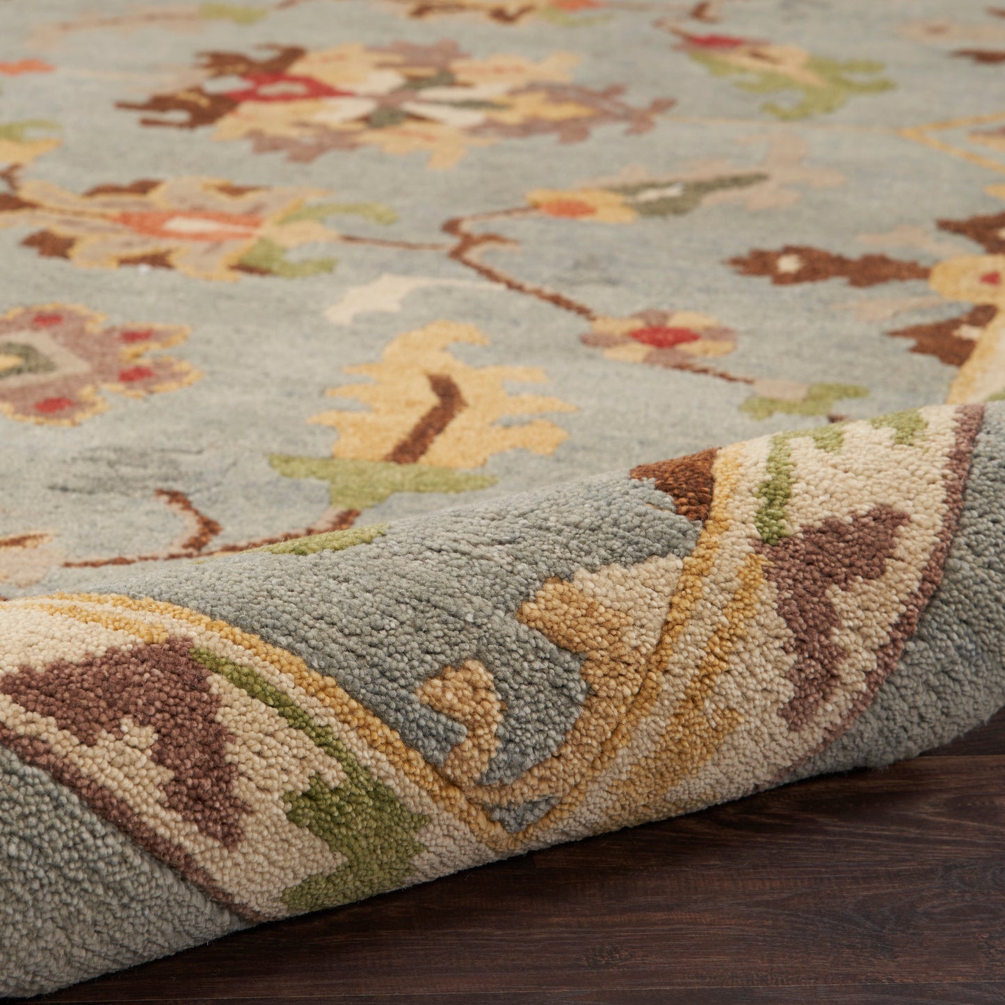 Nourison Tahoe 2'3" x 8' Seaglass Traditional Indoor Rug