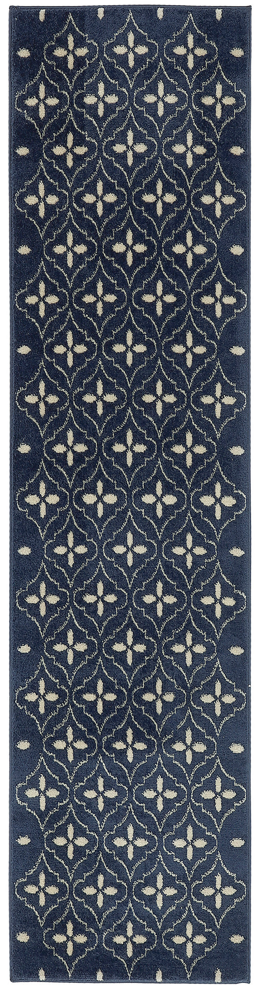 Nourison Nourison Essentials 2'2" x 7'6" Navy Ivory Modern Rug