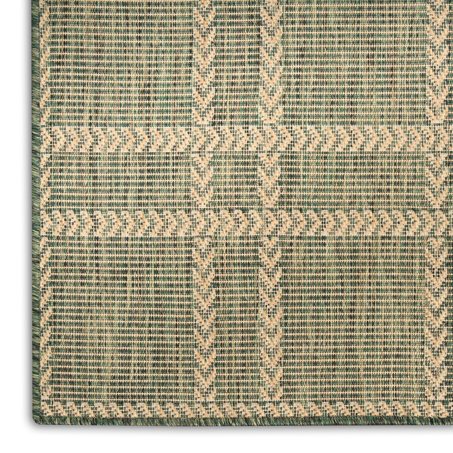 Nourison Horizon Indoor/Outdoor 5' x 7' Green Modern Rug