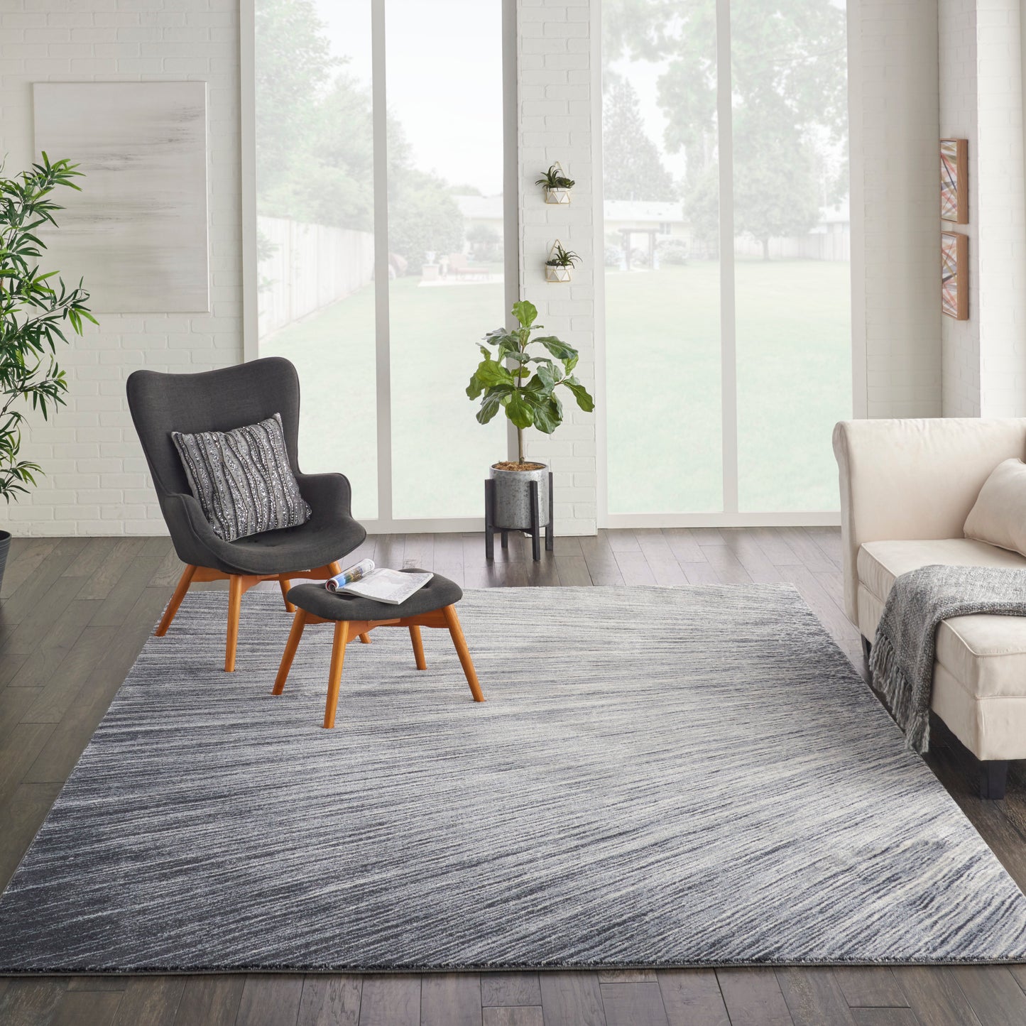 Nourison Moroccan Celebration 7'10" x 10'6" Blue/Grey Modern Indoor Rug