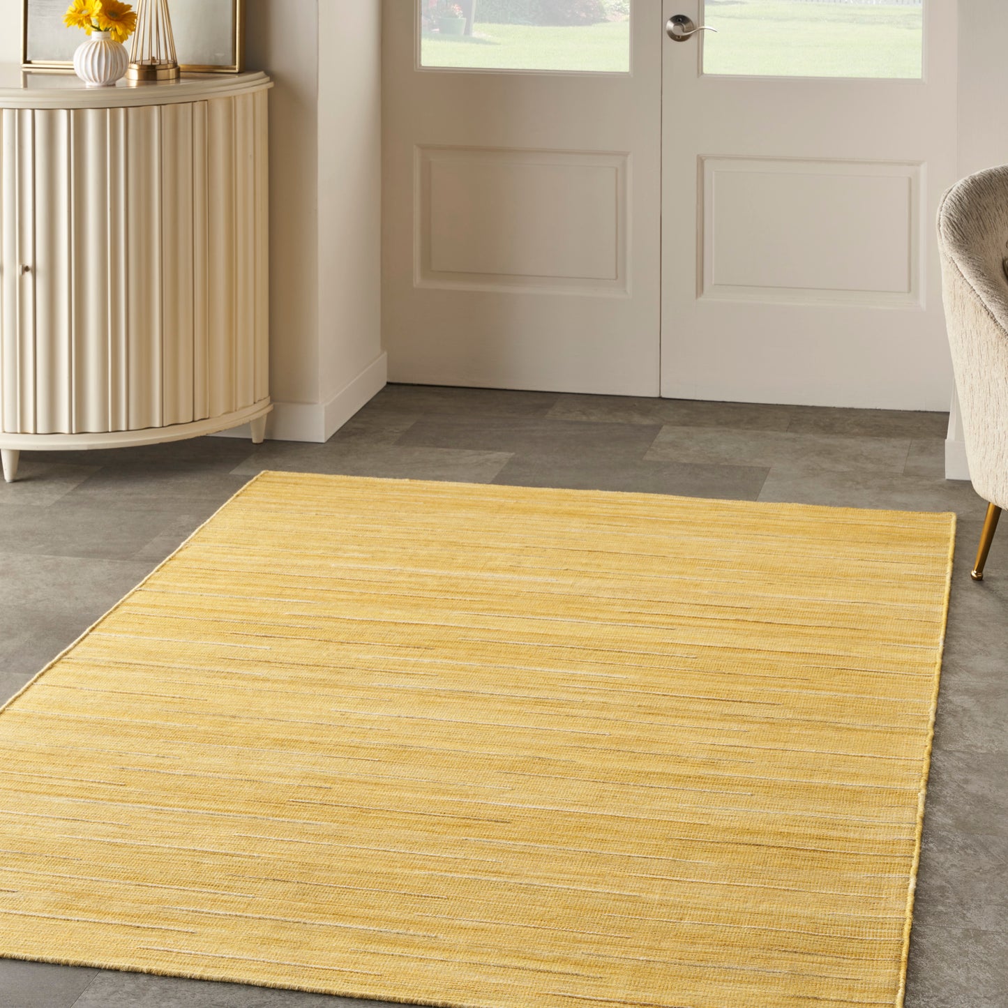 Nourison Interweave 6' x 9' Yellow Modern Indoor Rug