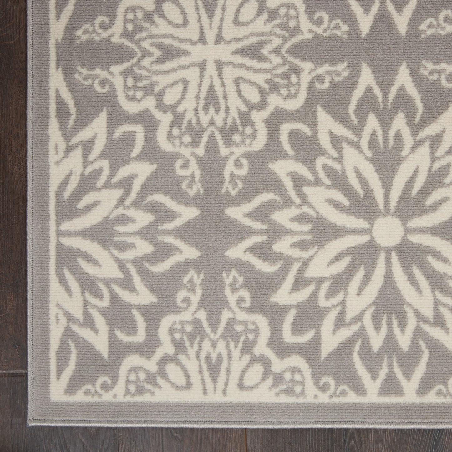 Nourison Jubilant 6' x 9' Ivory/Grey Farmhouse Indoor Rug