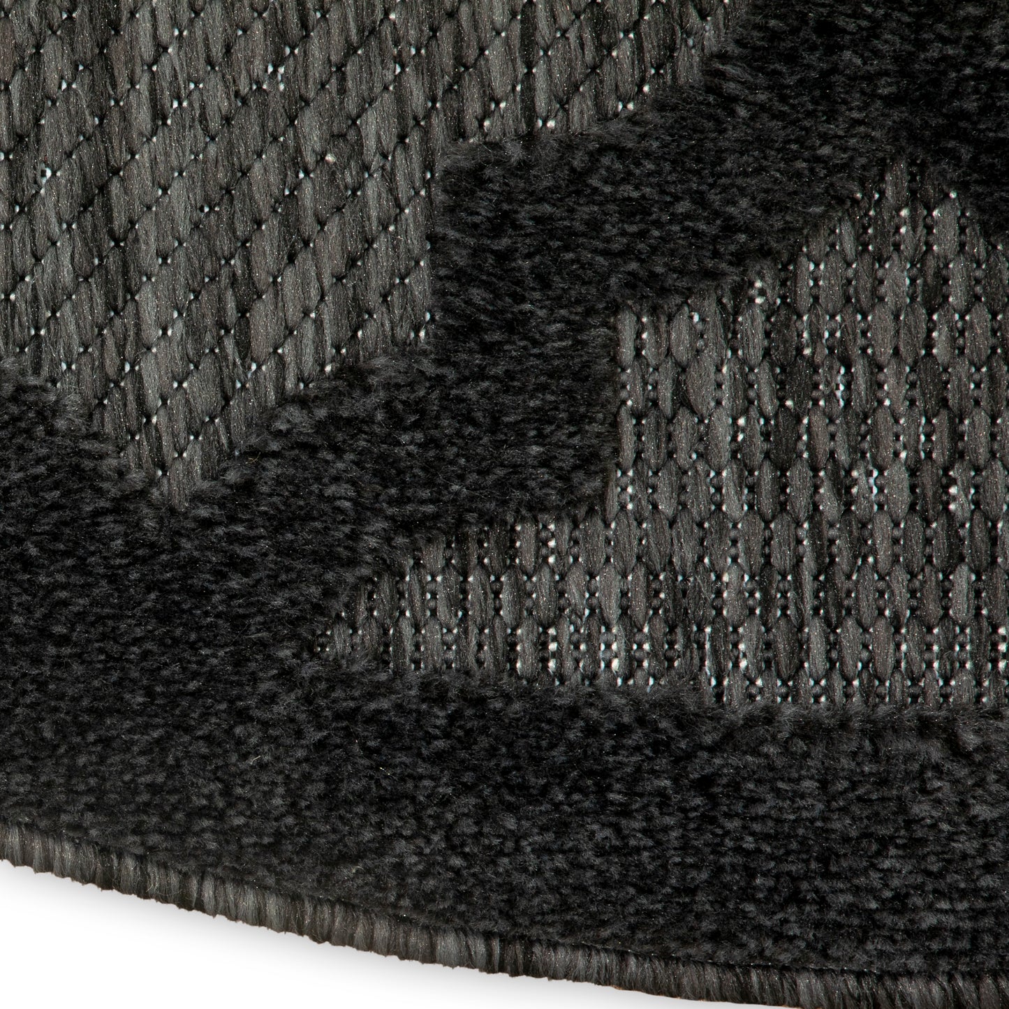 Nourison Easy Care 8' x Round Charcoal Black Modern Rug