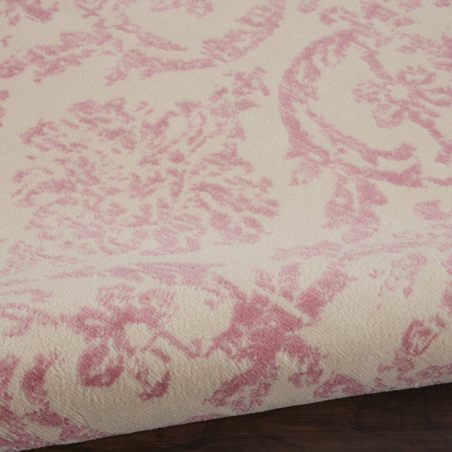Nourison Jubilant 8' x Round Ivory Pink Vintage Indoor Rug