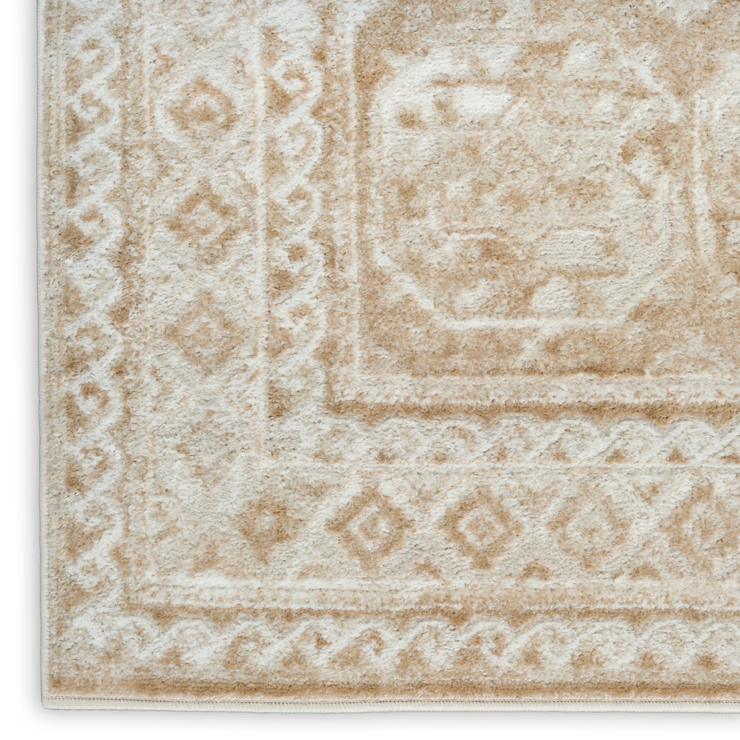 Nourison Dekor 7'10" x 9'10" Cream Beige Vintage Indoor Rug