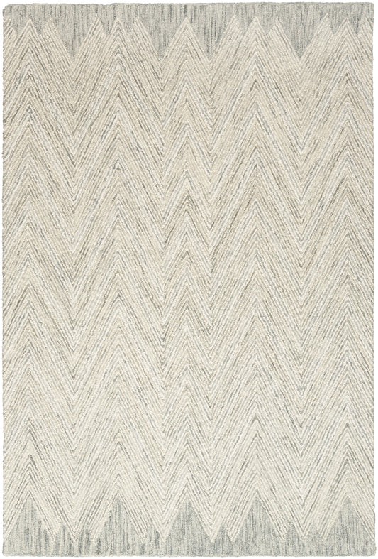 Nourison Interlock 5' x 7'6" Teal Modern Indoor Rug