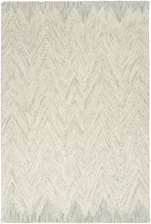 Nourison Interlock 3'9" x 5'9" Teal Modern Indoor Rug