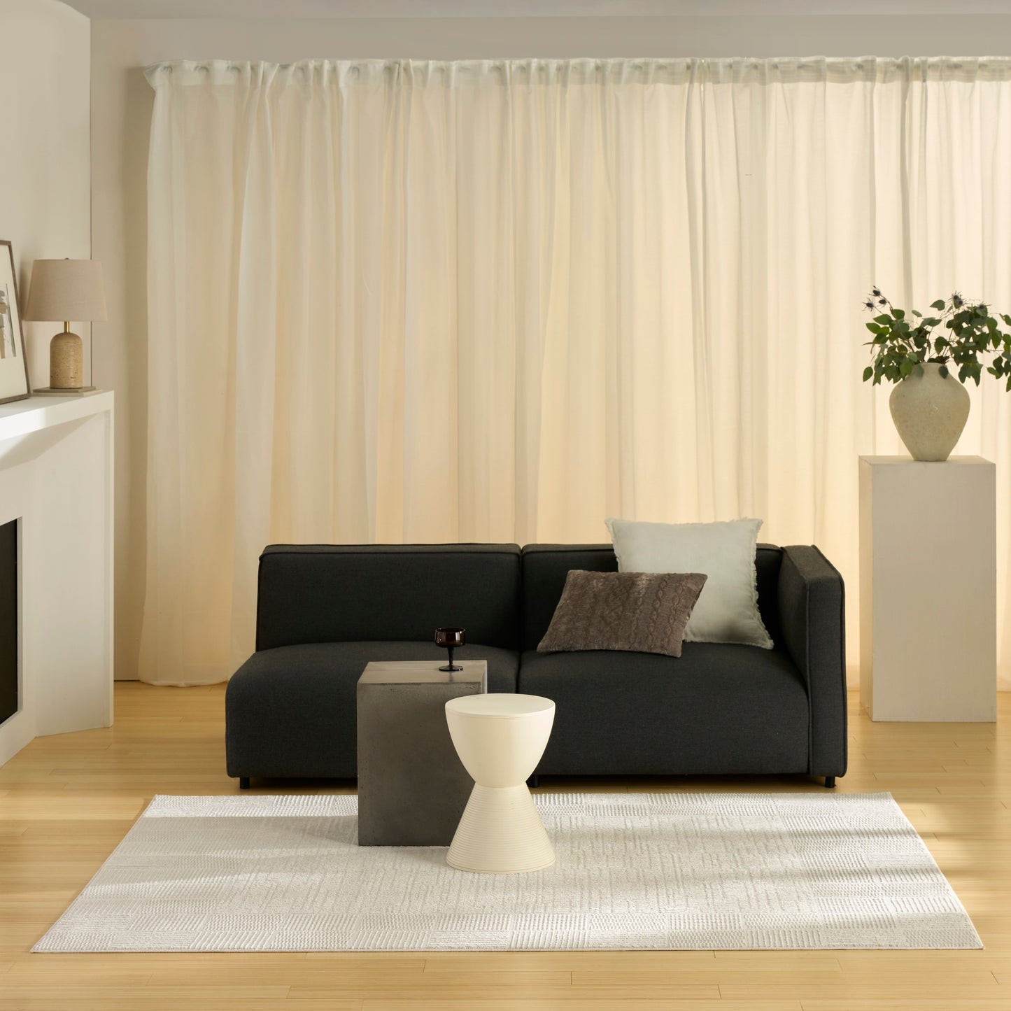 Nourison Nordic 5' x 7' Ivory Modern Indoor Rug