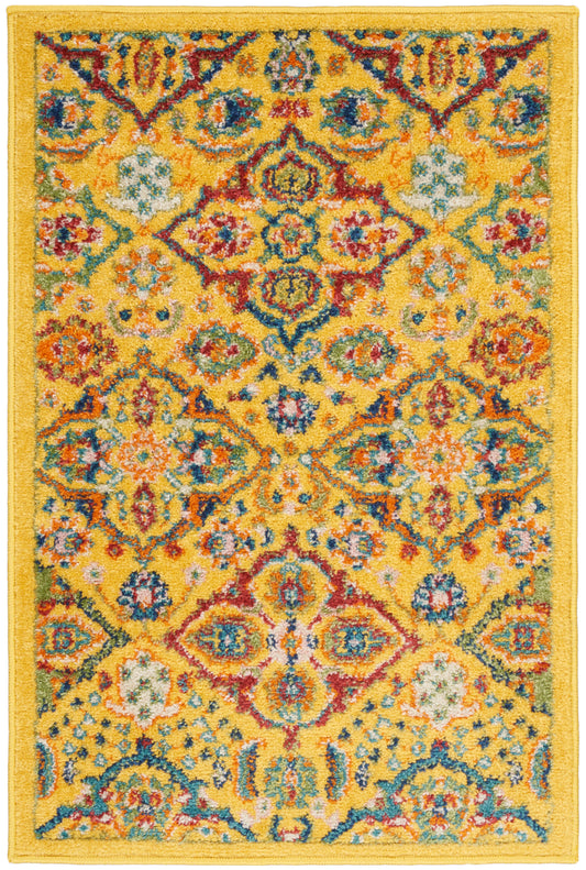 Nourison Allur 2' x 3' Yellow Multicolor Bohemian Indoor Rug