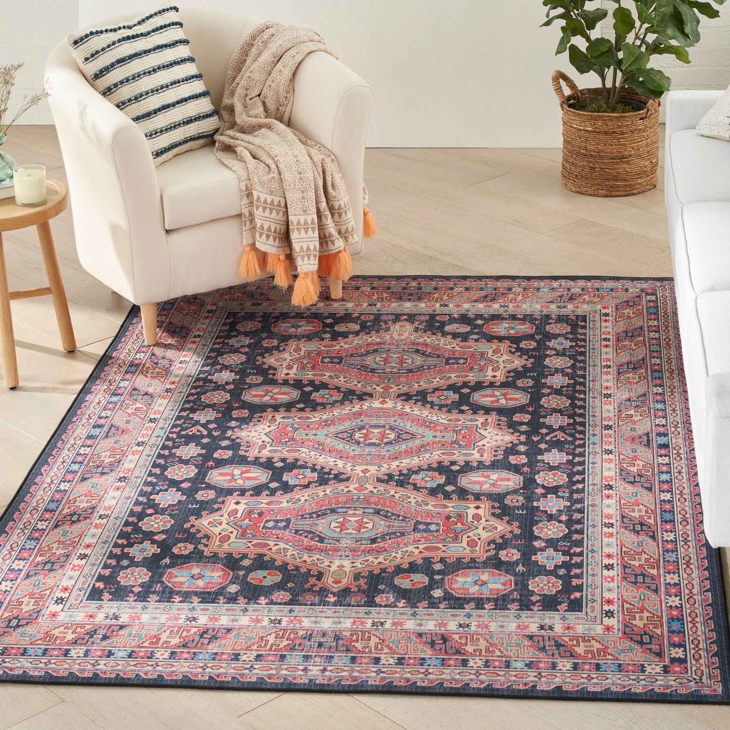 Nourison Vintage Home 6' x 9' Navy Bohemian Indoor Rug