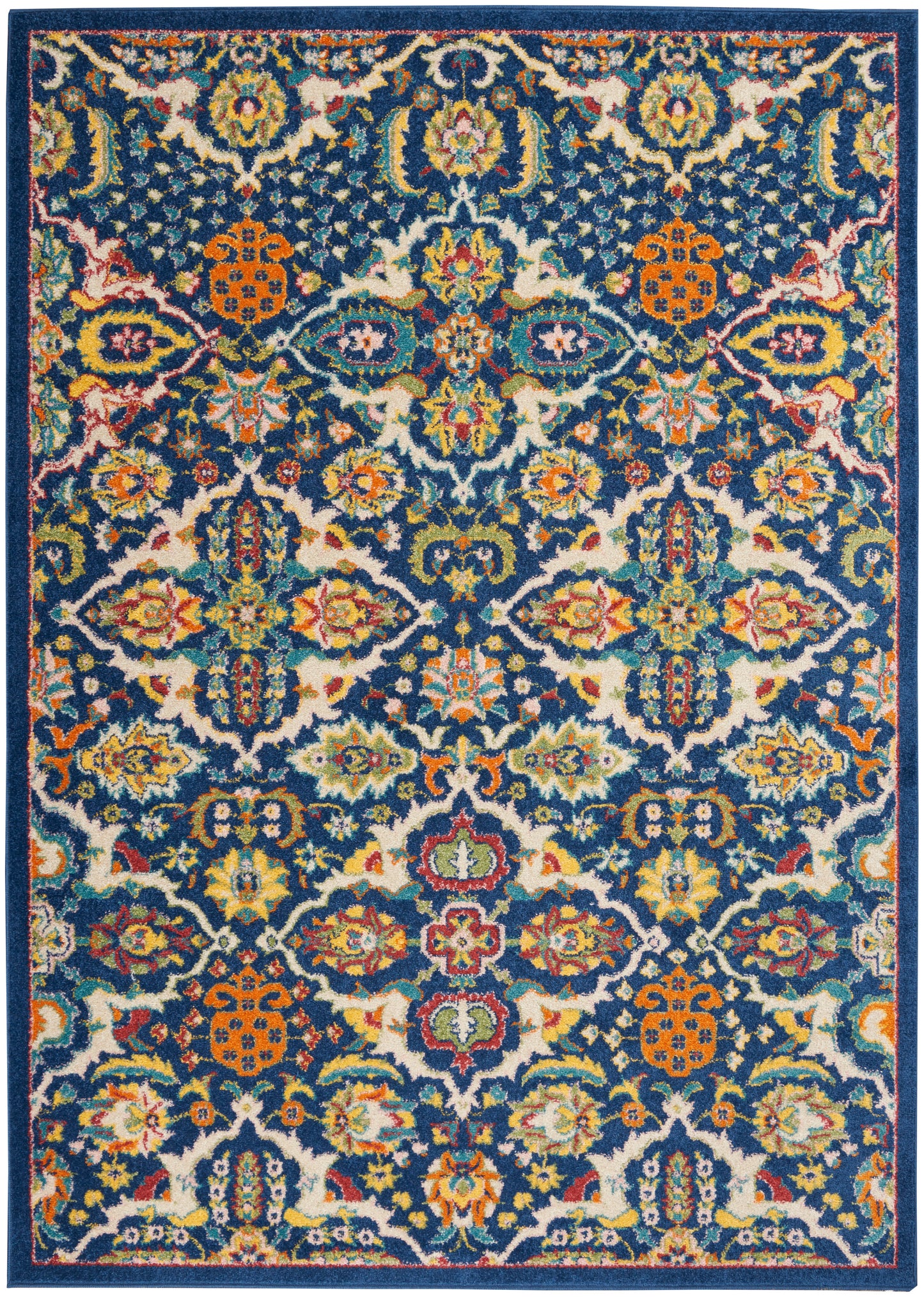 Nourison Allur 4' x 6' Navy Multicolor Bohemian Indoor Rug