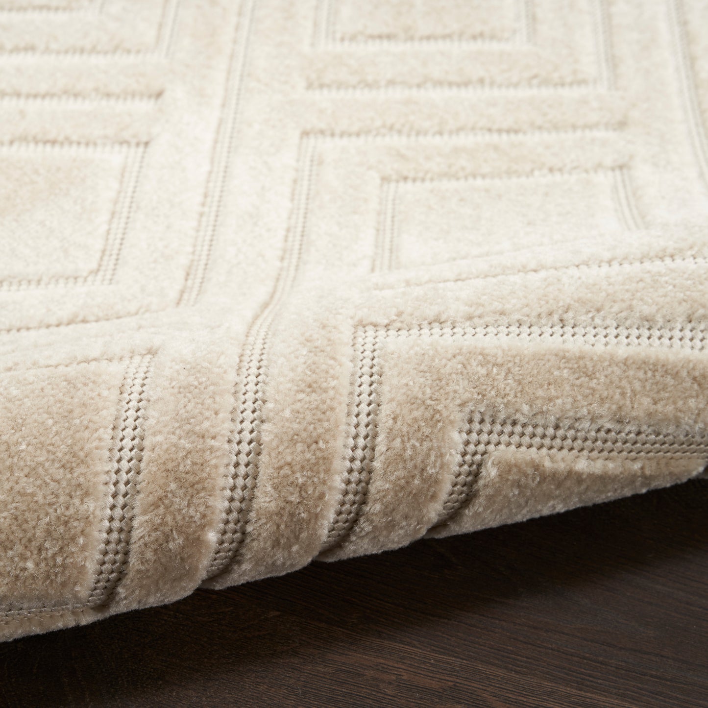 Nourison Care Free 7'10" x 9'10" Beige Modern Indoor Rug