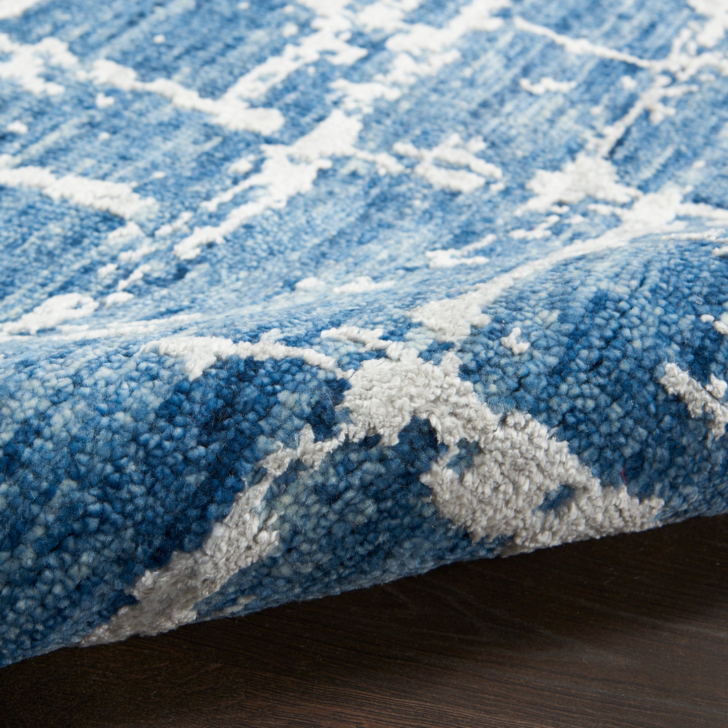 Nourison Luna 2' x 3' Blue Silver Modern Indoor Rug