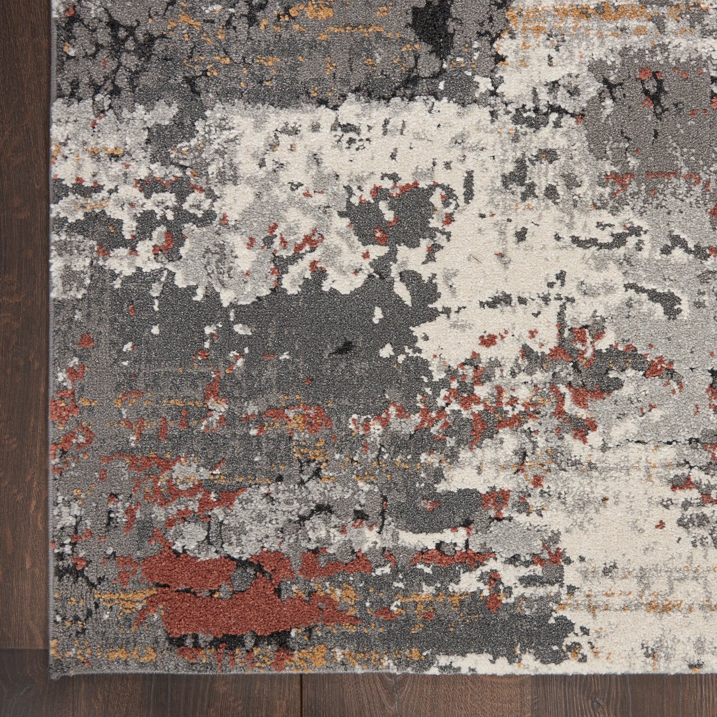 Nourison Tangra 5'3" x 7'3" Grey/Multi Modern Indoor Rug