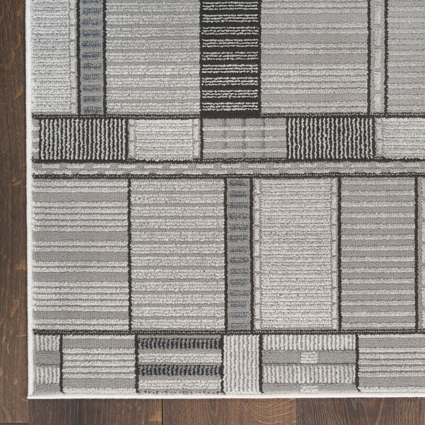Nourison Nordic 4' x 6' Black Grey Modern Indoor Rug
