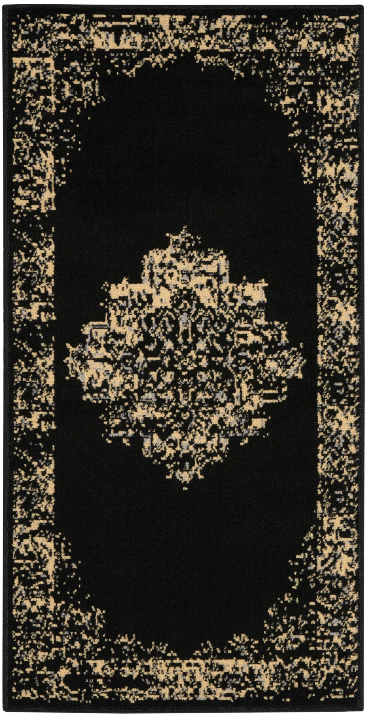 Nourison Grafix 2' x 4' Black Vintage Indoor Rug