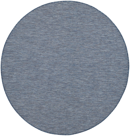 Nourison Positano 6' x Round Navy Blue Modern Rug