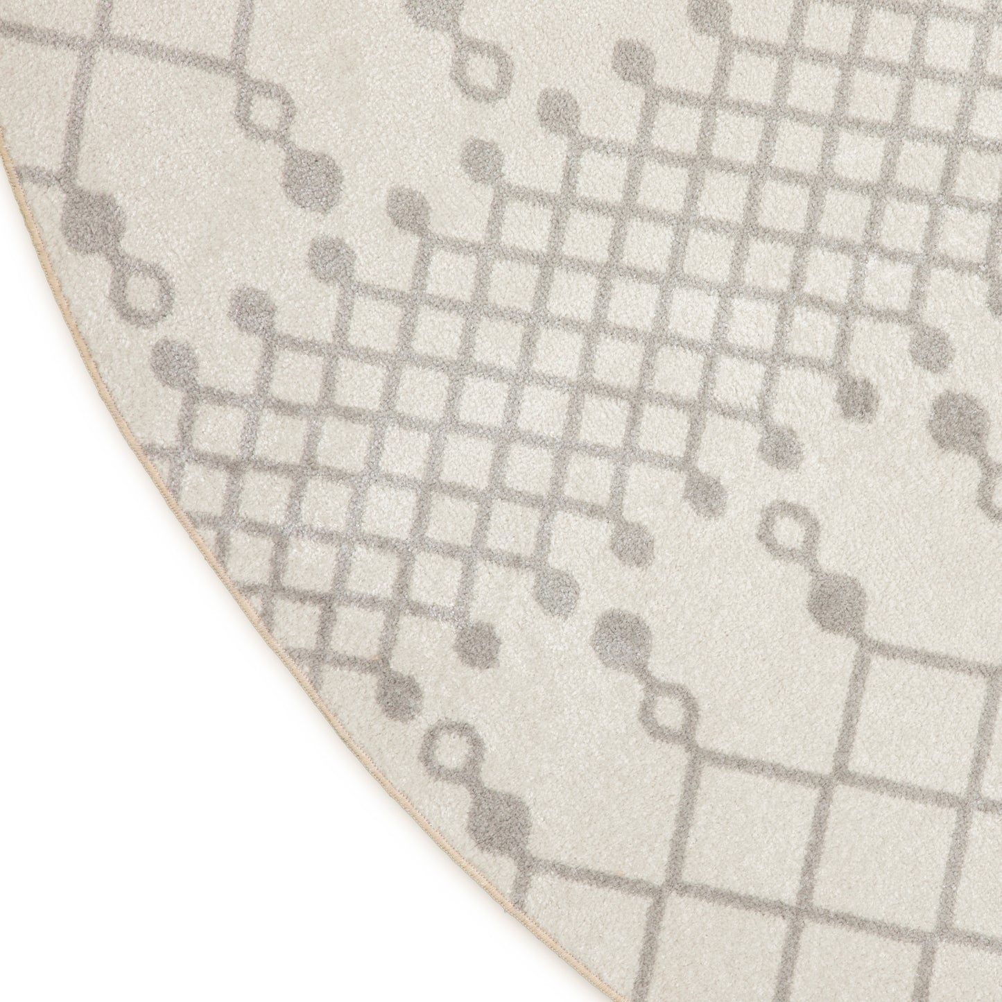 Nourison Astra Machine Washable 5'3" x Round Ivory Bohemian Indoor Rug