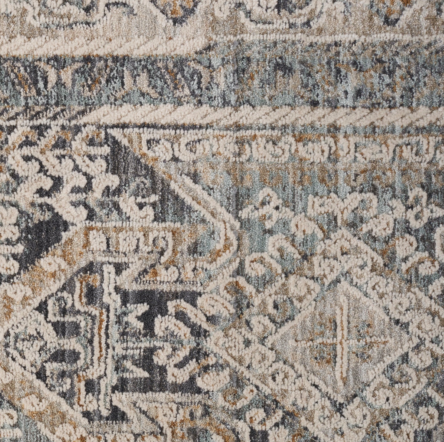 Nourison Lynx 2'3" x 8' Ivory Charcoal Vintage Indoor Rug