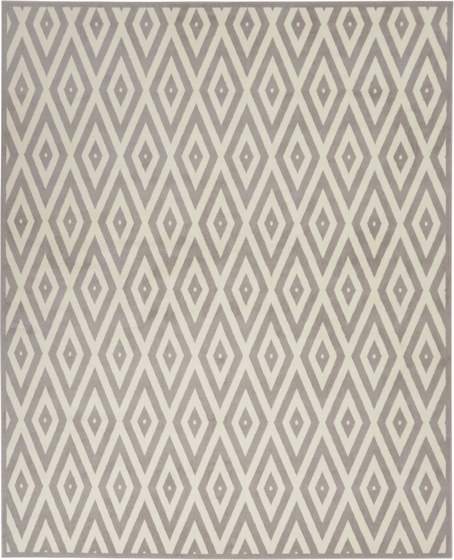 Nourison Grafix 7'10" x 9'10" White/Grey Mid-Century Modern Indoor Rug