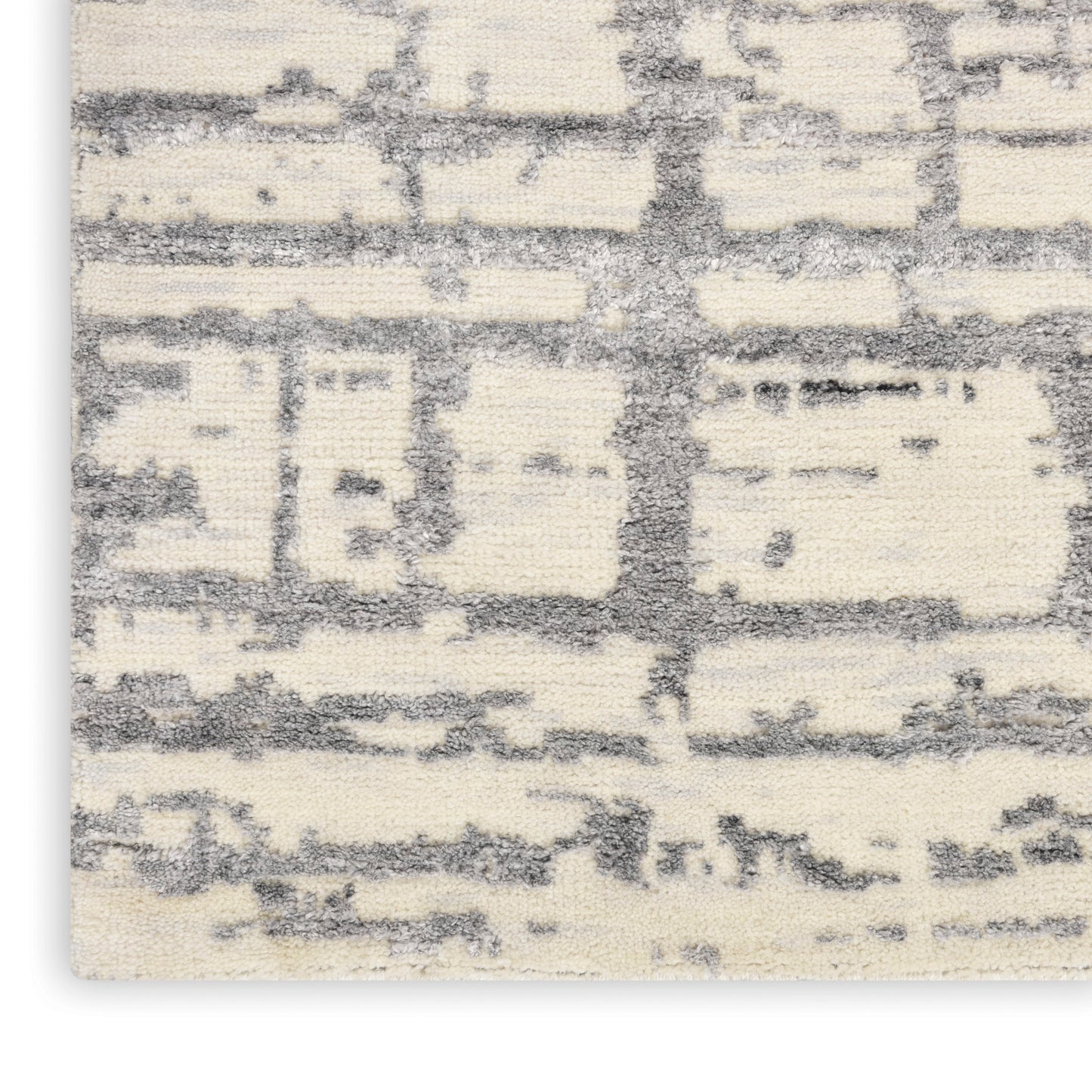 Nourison Luna 9'9" x 13'9" Ivory Grey Modern Indoor Rug