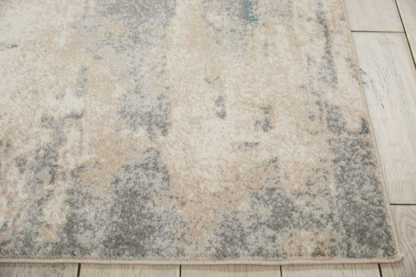 Nourison Maxell 5'3" x 7'3" Ivory/Teal Modern Indoor Rug