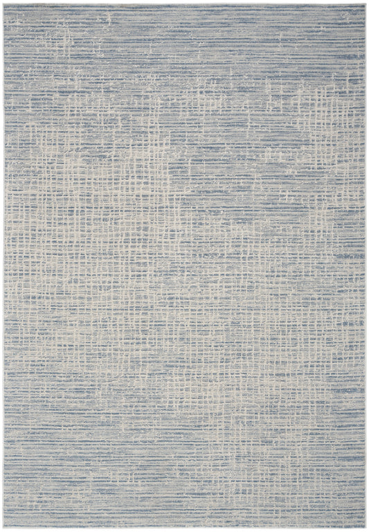 Nourison Lillian 5'3" x 7'3" Ivory Blue Modern Indoor Rug