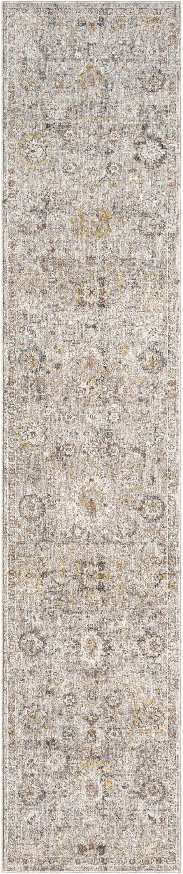 Nourison Antique Fusion 2'2" x 10' Grey Vintage Indoor Rug