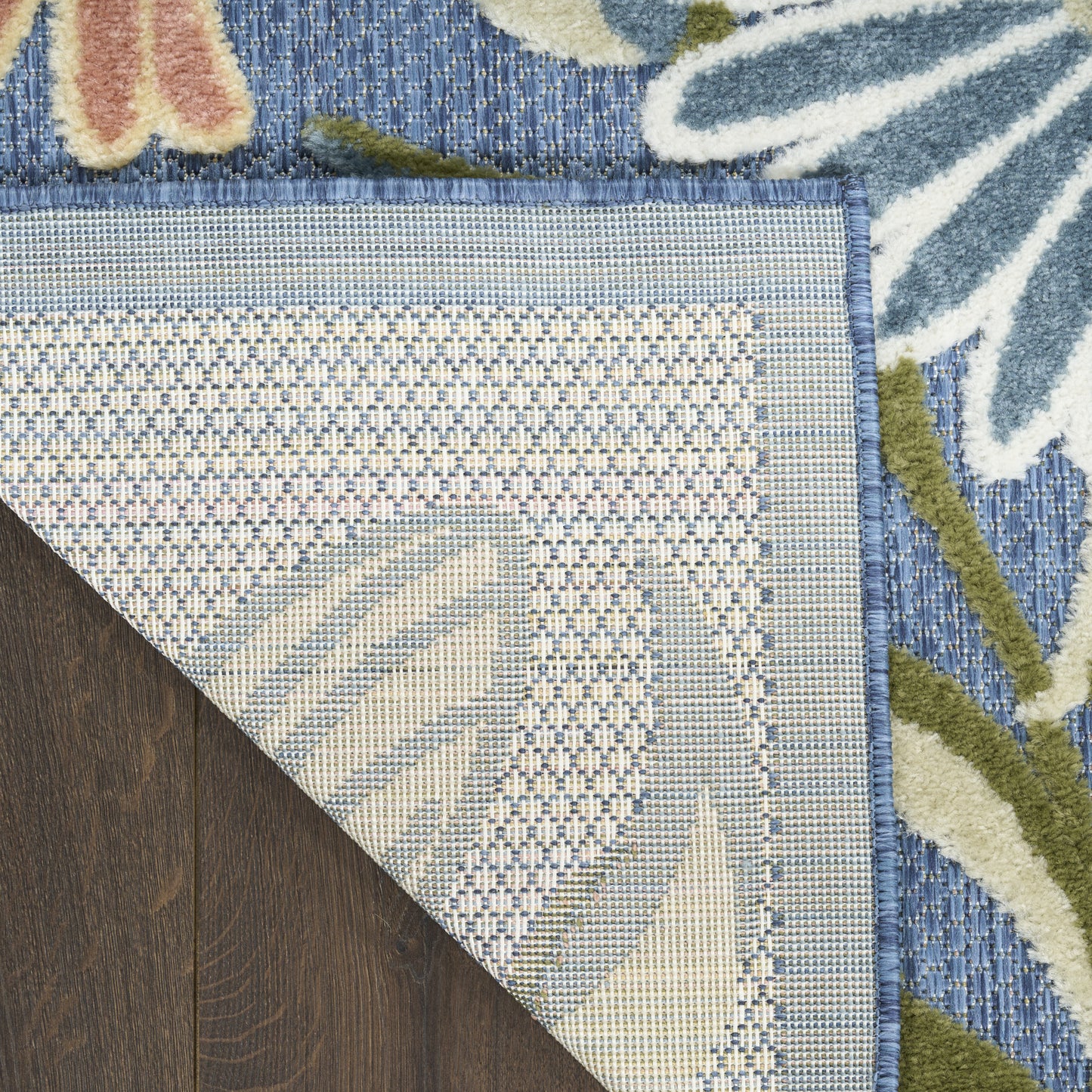 Nourison Aloha 2'8" x 4' Blue Sage Outdoor Rug