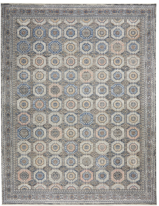 Nourison Starry Nights 8' x 10' Grey/Navy Vintage Indoor Rug