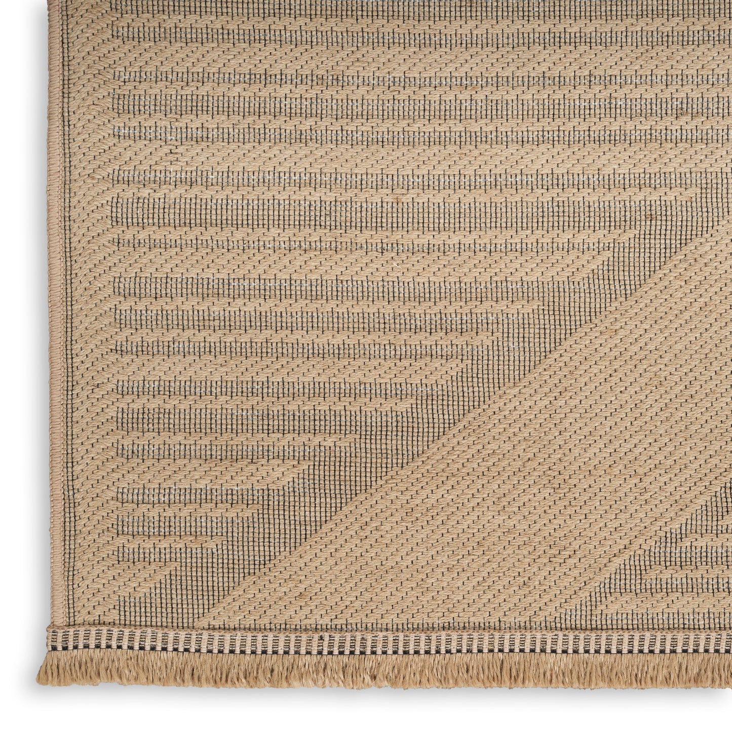 Nourison Washable Jute 5'3" x 7'3" Natural Beige Modern Indoor Rug