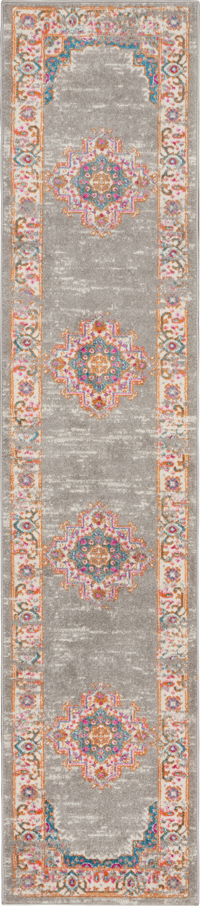 Nourison Passion 2'2" x 10' Grey Bohemian Indoor Rug