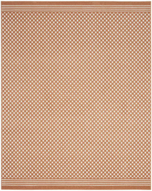 Nourison Care Free 9'2" x 12' Copper Modern Indoor Rug