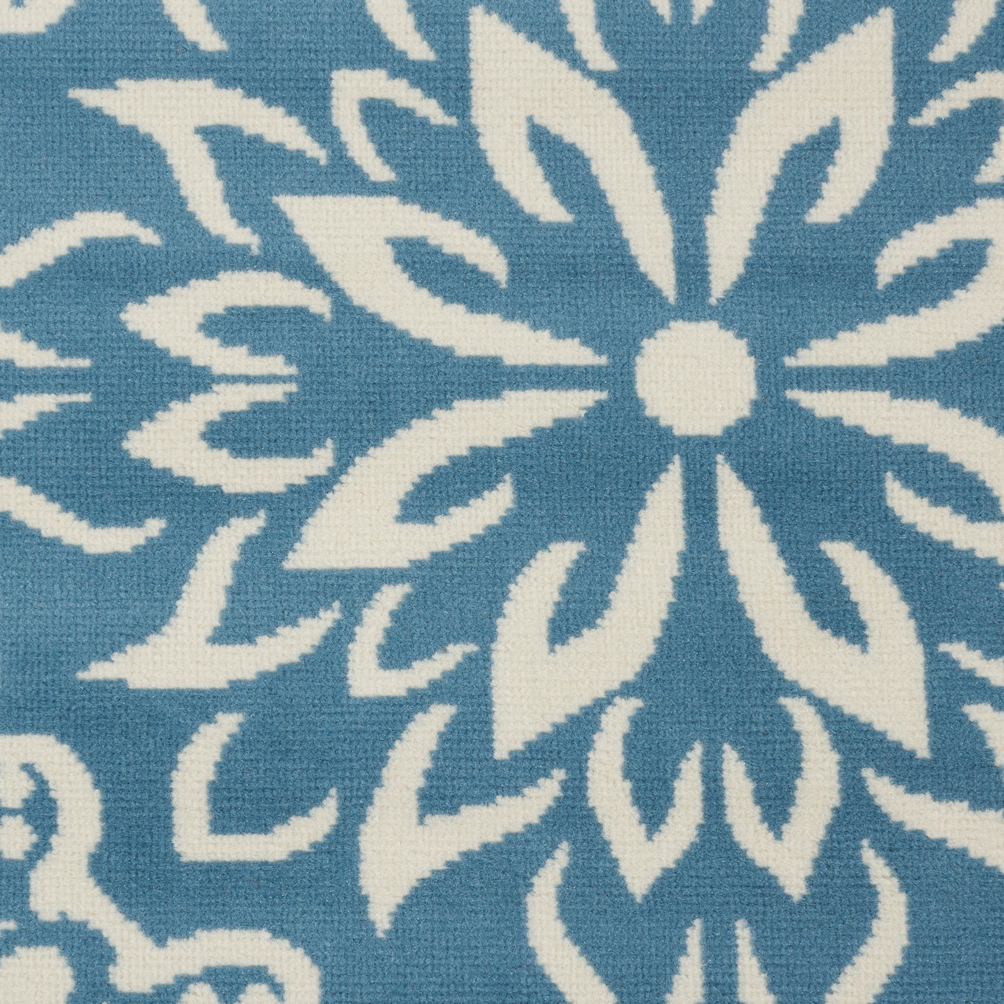 Nourison Jubilant 7'10" x 9'10" Ivory Blue Farmhouse Indoor Rug