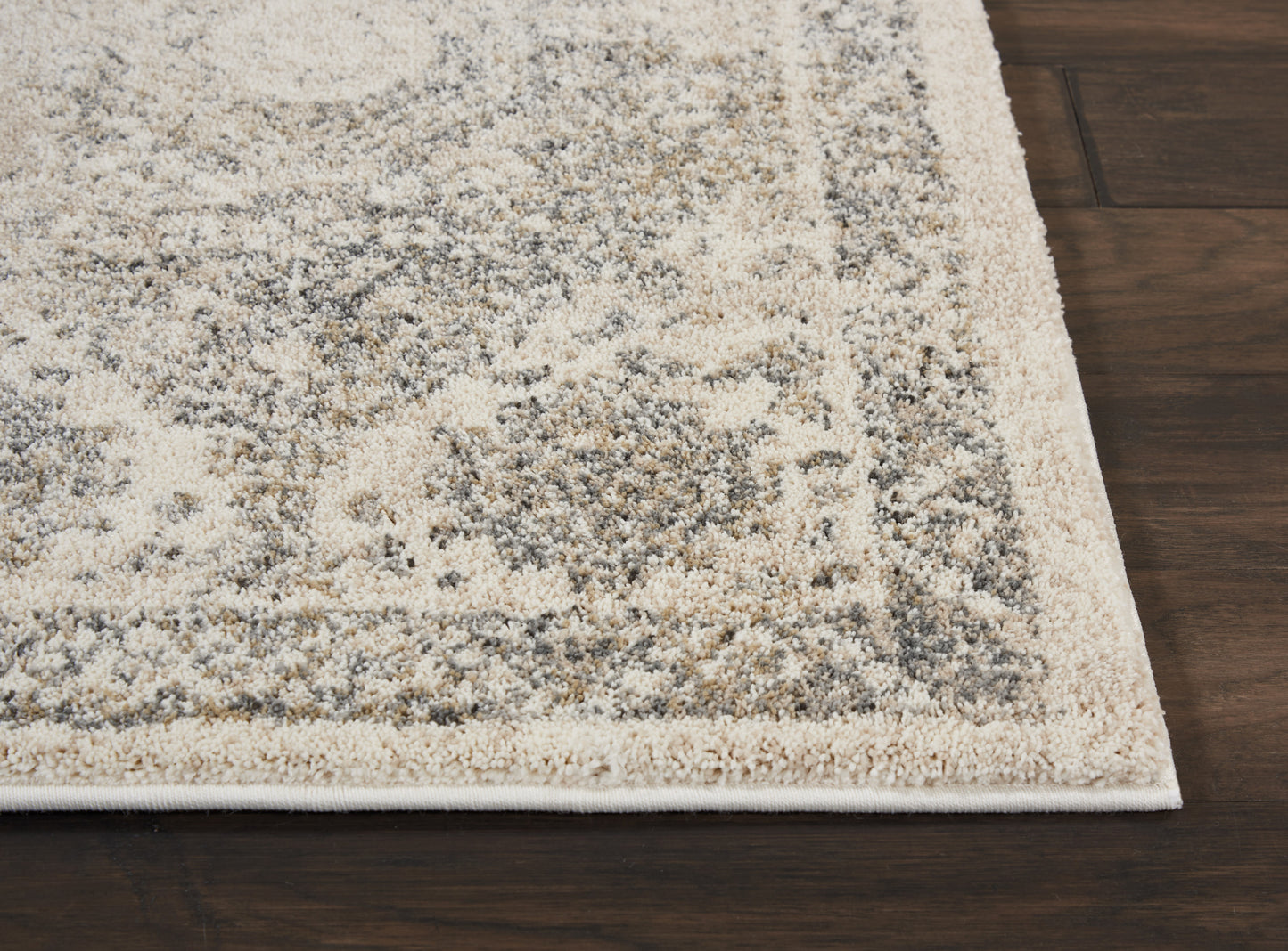 Nourison Fusion 2'2" x 7'6" Cream Grey Vintage Indoor Rug