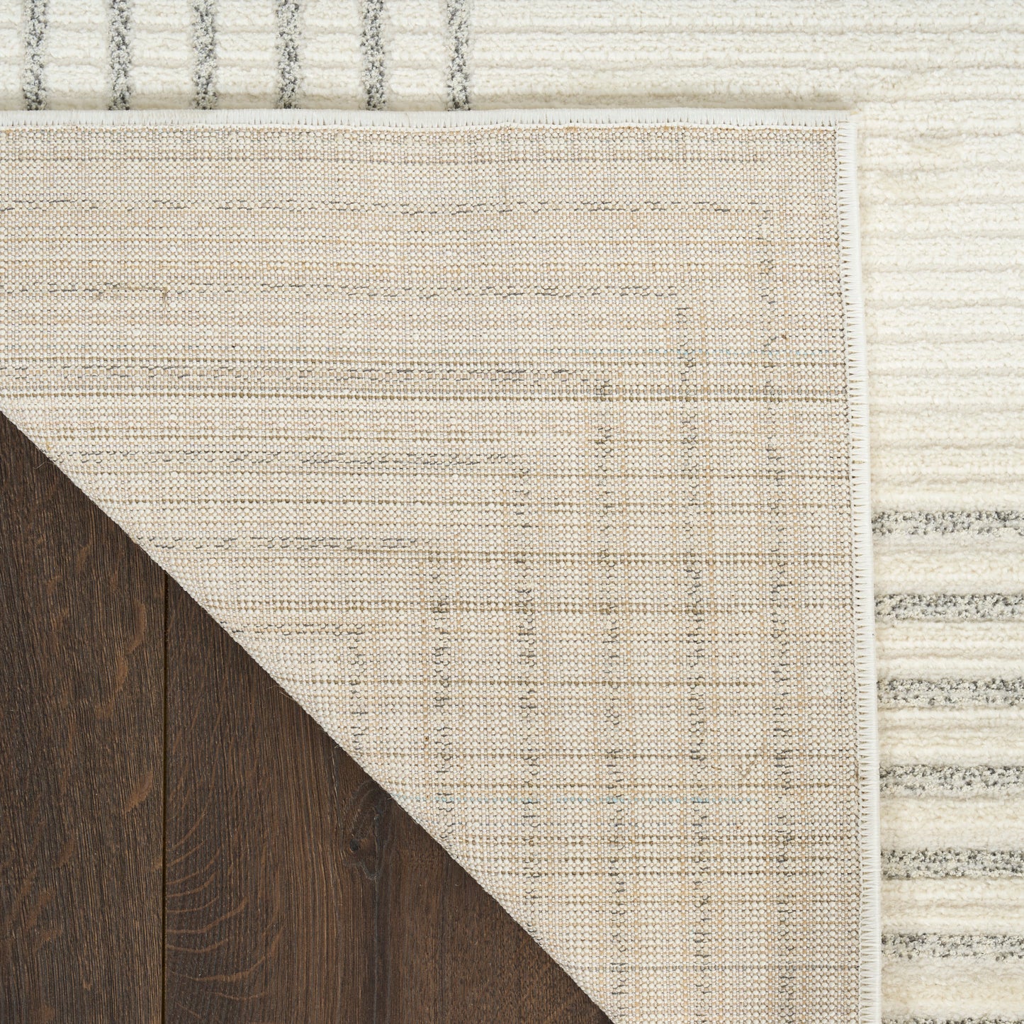 Nourison Ivory Hues 5'3" x 7'3" Ivory Grey Modern Indoor Rug